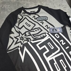NBA Unk Mens San Antonio Spurs Long Sleeve Medium Sweater Black Gray